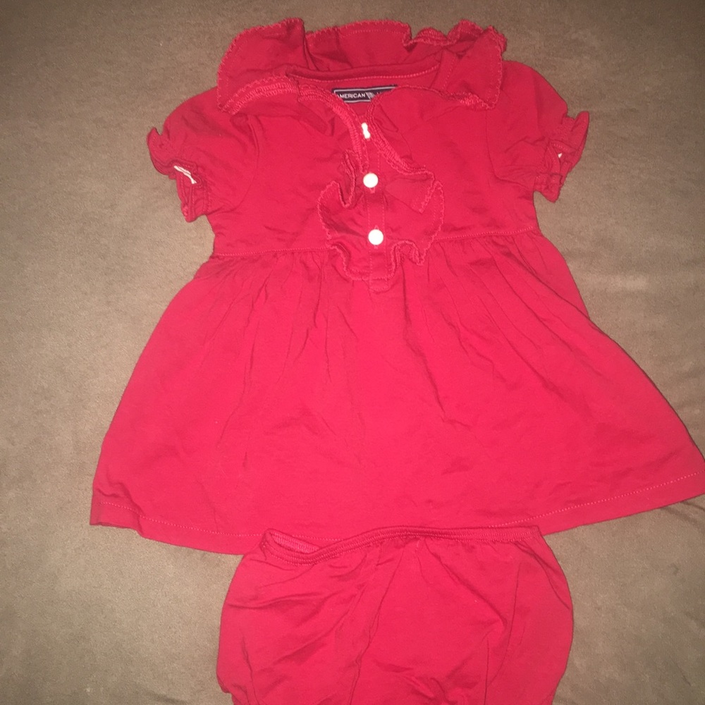 American Living 3m red dress & bloomers
